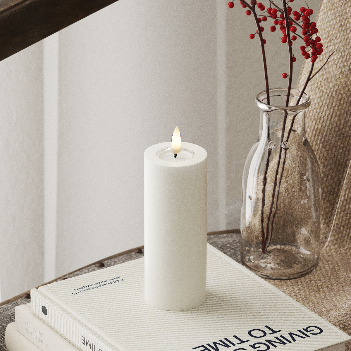 LED Pillar candle Ø 5 x 12.5 cm White – DeluxeHomeartShop