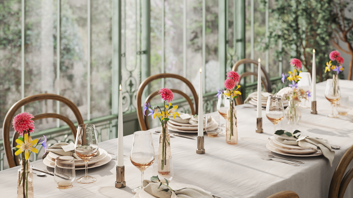 Natural faith LED Shiny Dinner candle 