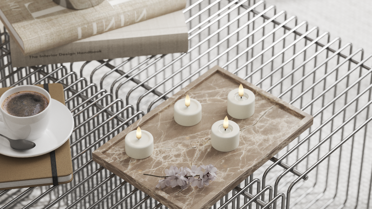 Naturlig tro LED Värmeljus Med WetLook ™ -design