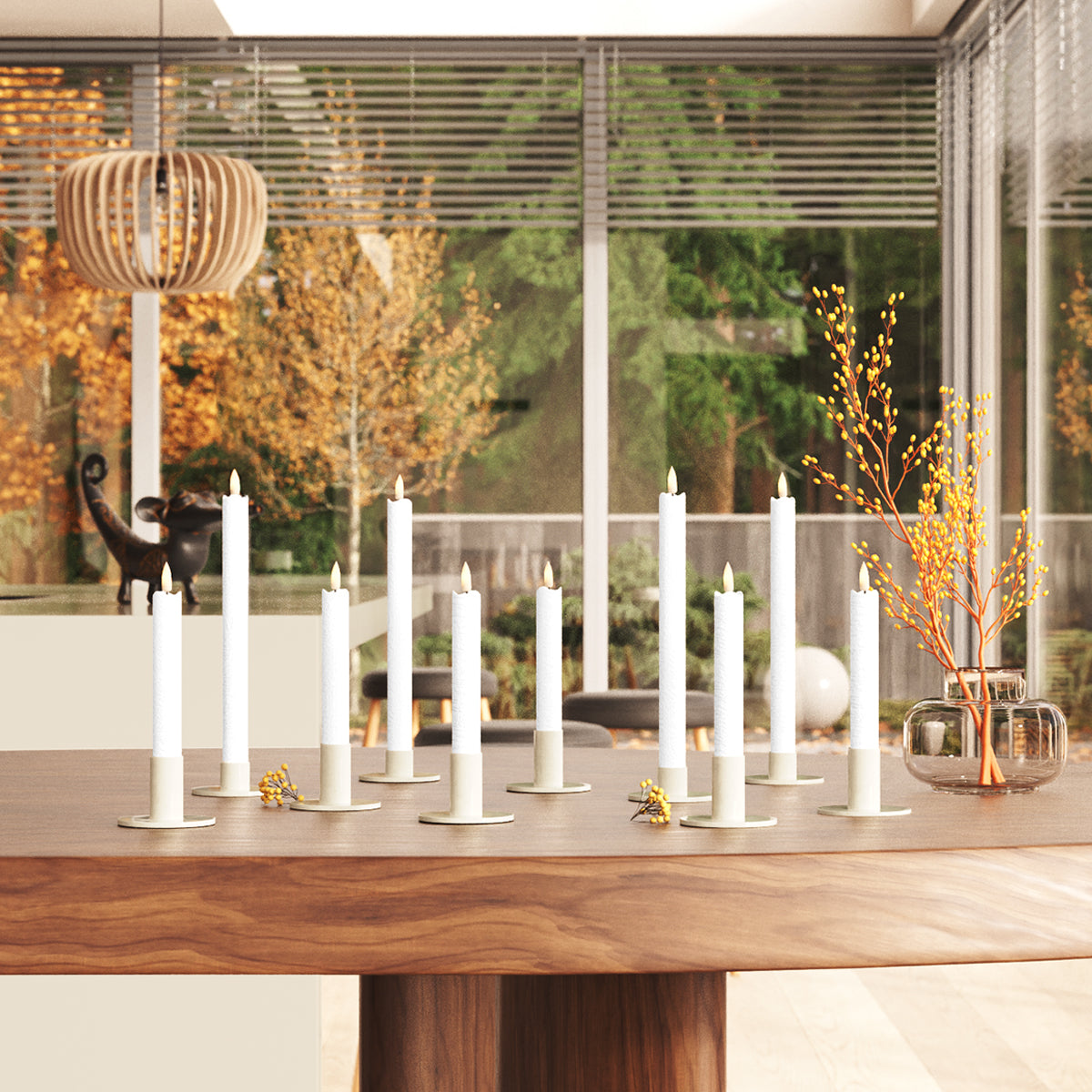 Romance LED Dinner candle package - White - 6 pieces 15 cm | 4 pieces 24 cm