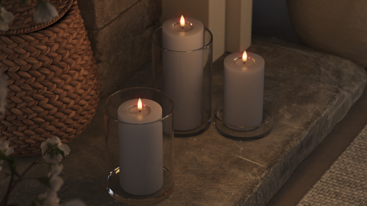 LED Pillar candle With lifelike LED flame