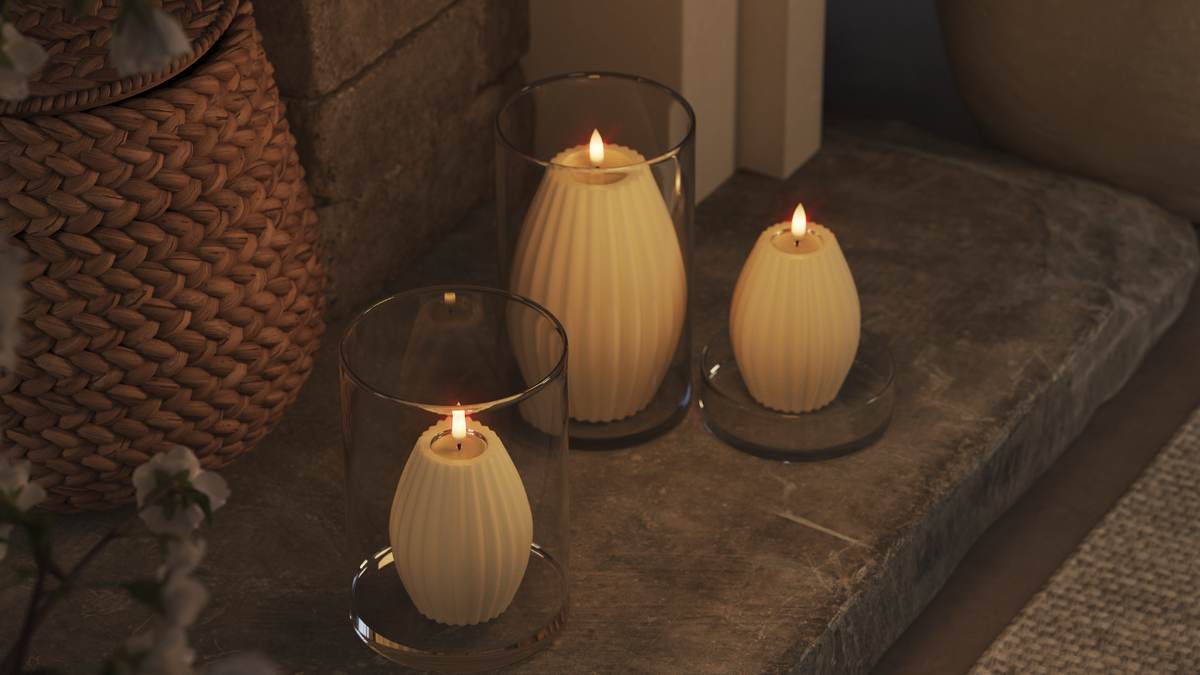 LED Rilleljus Med naturtro LED flamma