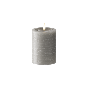 LED Pillar candle Ø 7.5 x 10 cm Gray
