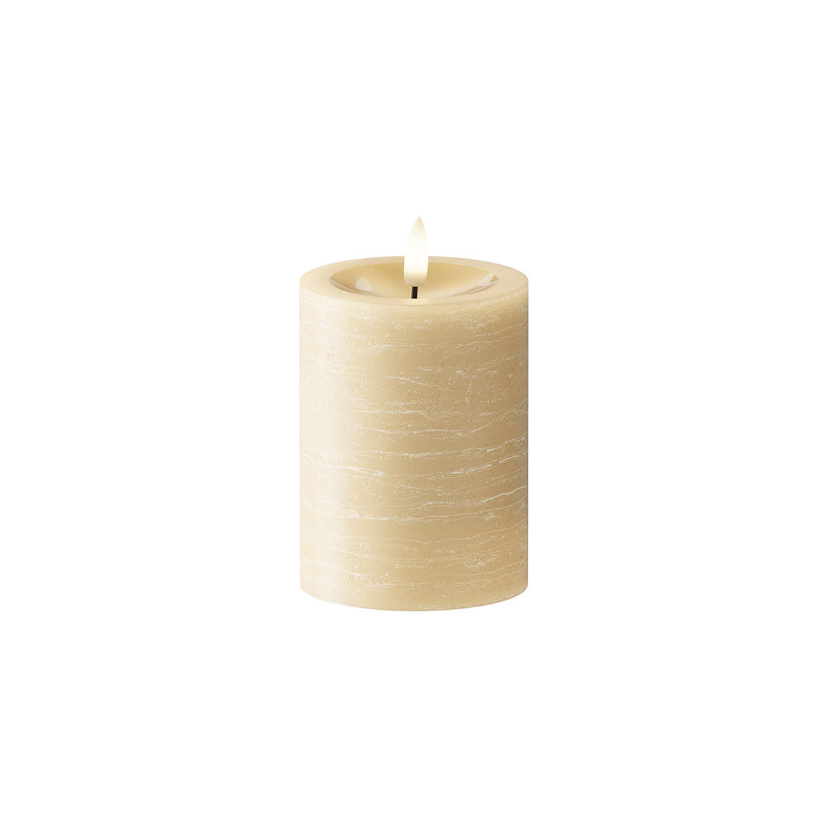 LED Pillar candle Ø 7.5 x 10 cm Light Caramel