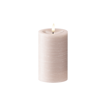 LED Blockljus Ø 7,5 x 12,5 cm Rosa