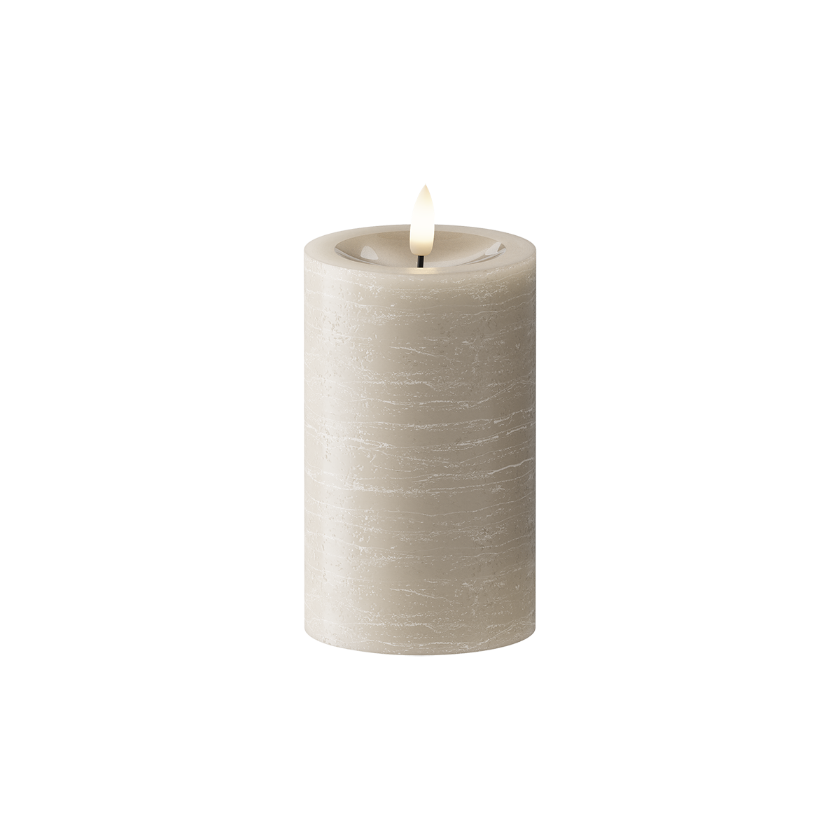LED Pillar candle Ø 7.5 x 12.5 cm Sand