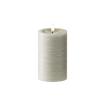 LED Pillar candle Ø 7.5 x 12.5 cm Sage green