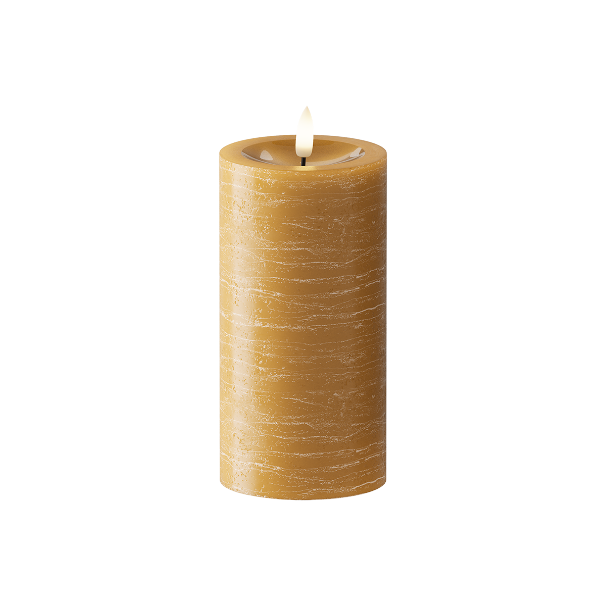 LED Pillar candle Ø 7.5 x 15 cm Curry