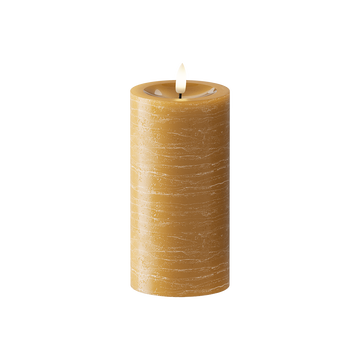 LED Pillar candle Ø 7.5 x 15 cm Curry