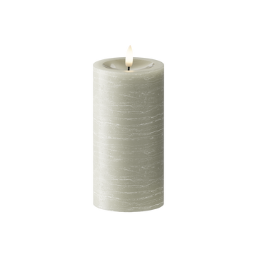 LED Pillar candle Ø 7.5 x 15 cm Sage green