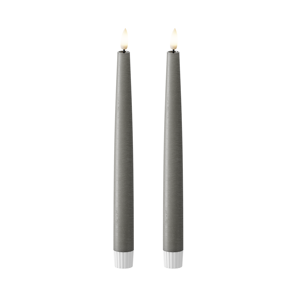 LED Dinner candle 2 pcs, Ø 2.2 x 25 cm Dark grey