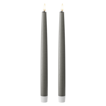 LED Kronljus 2 st, Ø 2,2 x 29 cm Mörkgrå