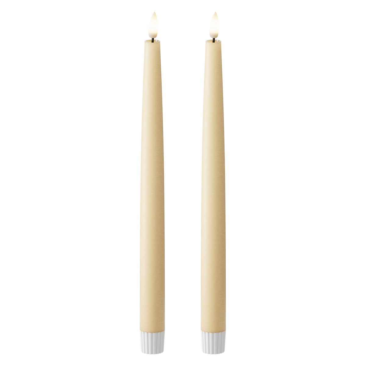 LED Dinner candle 2 pcs., Ø 2.2 x 29 cm Light Caramel