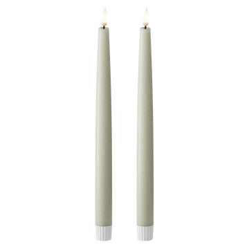 LED Crown light 2 ks, Ø 2,2 x 29 cm Šalvěj zelená