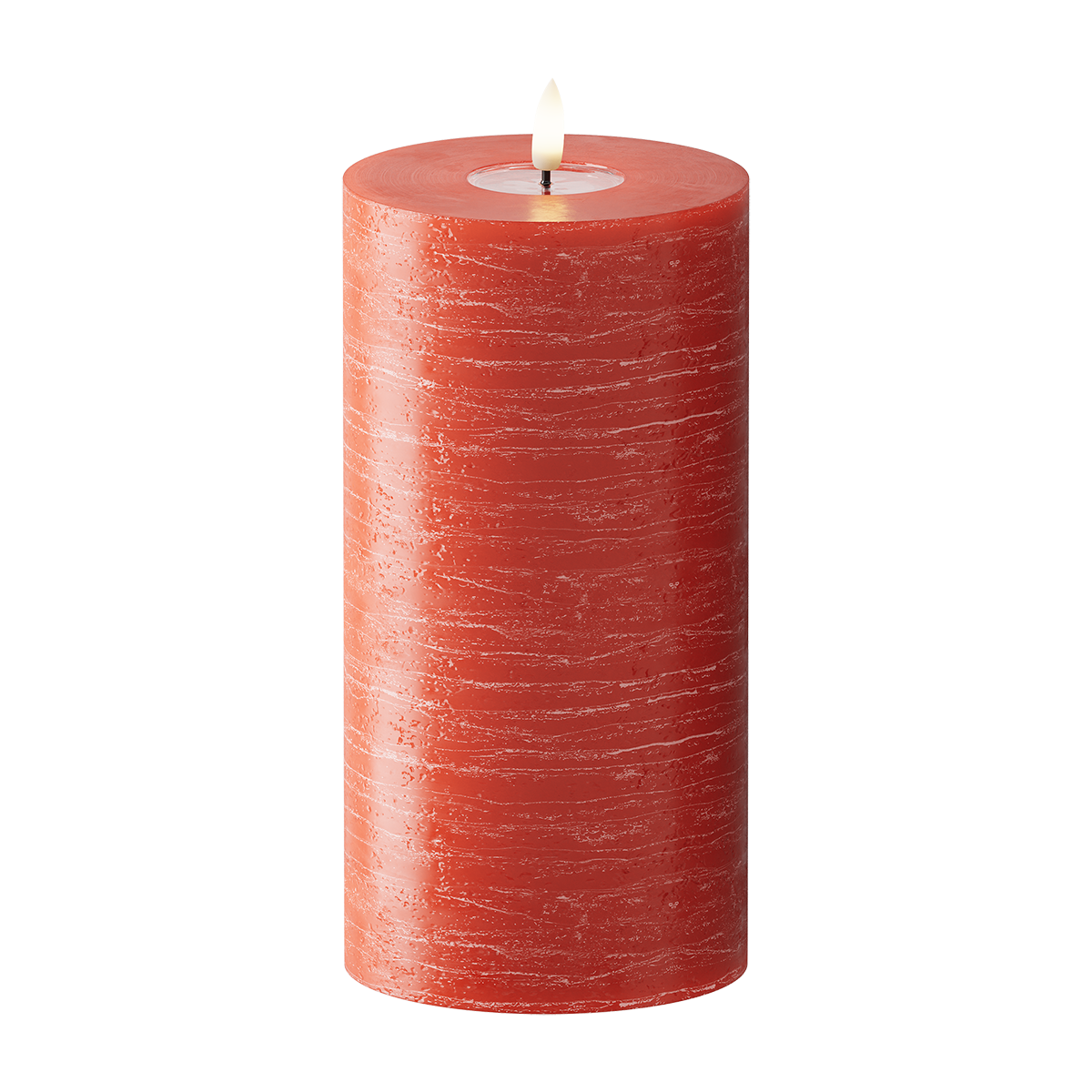 LED Pillar candle WetLook Ø 10 x 20 cm Red