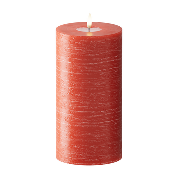 LED Pillar candle WetLook Ø 10 x 20 cm Red