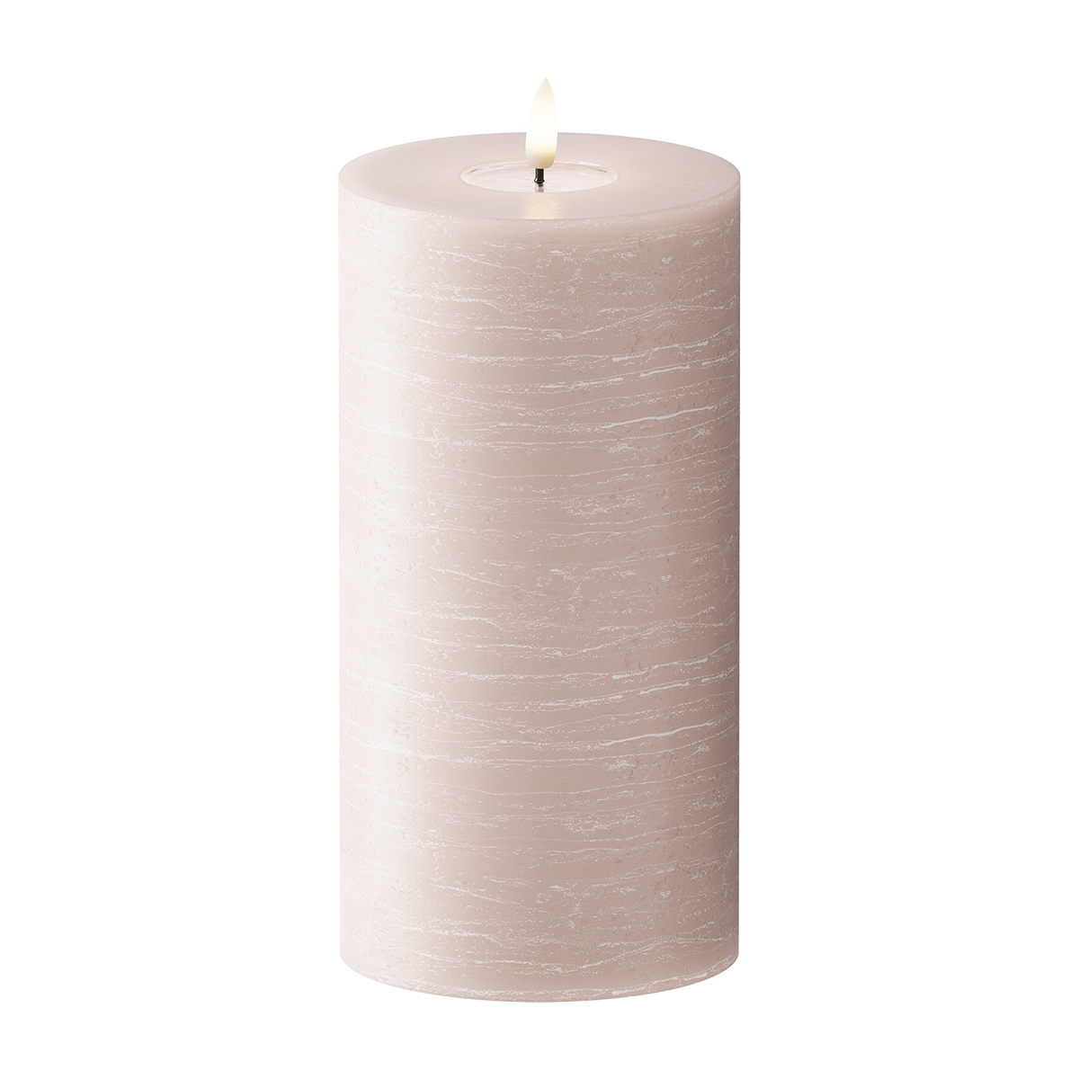 LED Pillar candle WetLook Ø 10 x 20 cm Pink