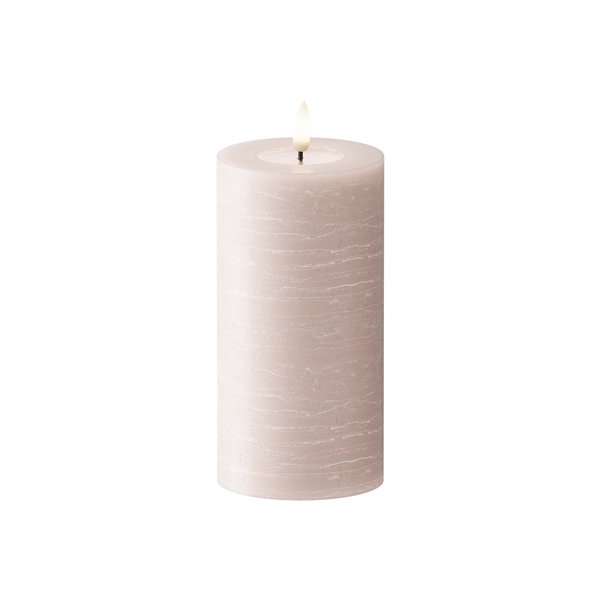 LED Pillar candle WetLook Ø 7.5 x 15 cm Pink