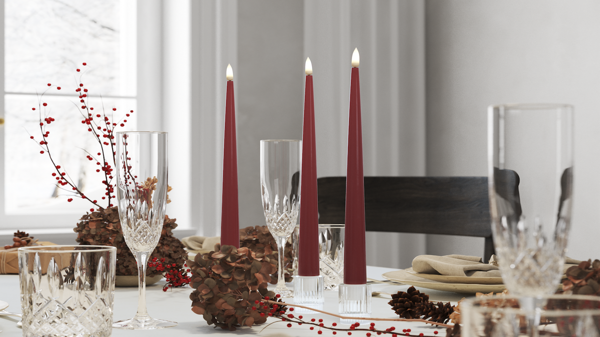 LED Ljus Med Lack Med naturtro LED flamma