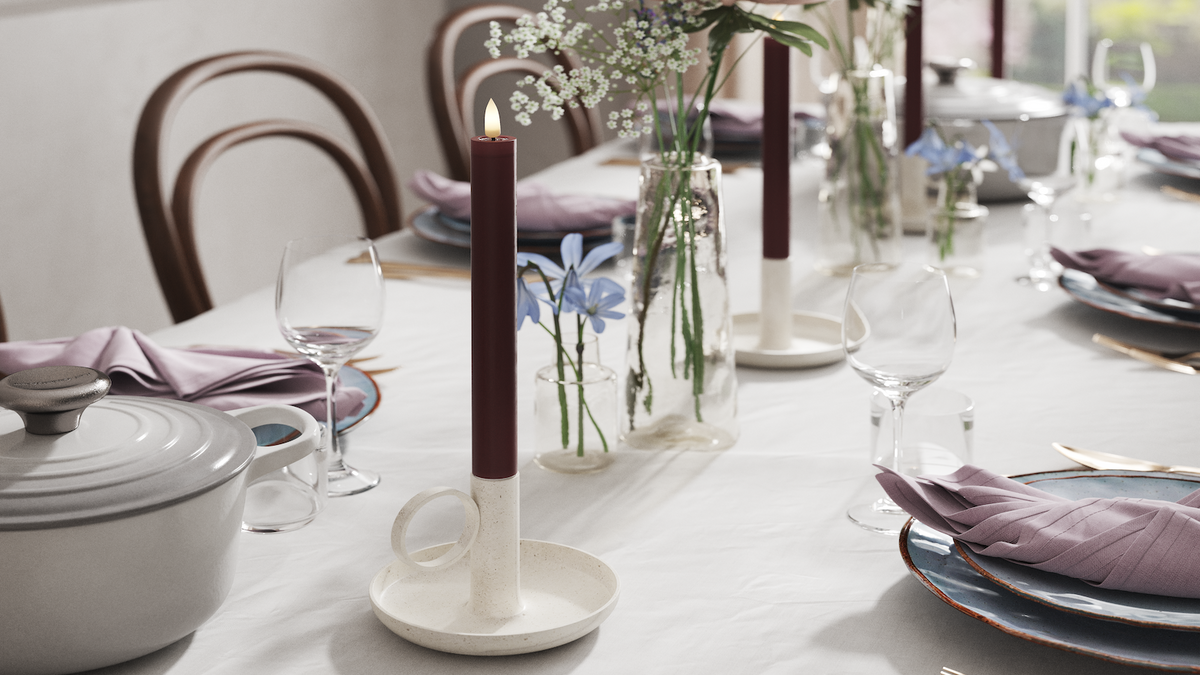 Natural faith LED Dinner candle With Wetlook ™ design