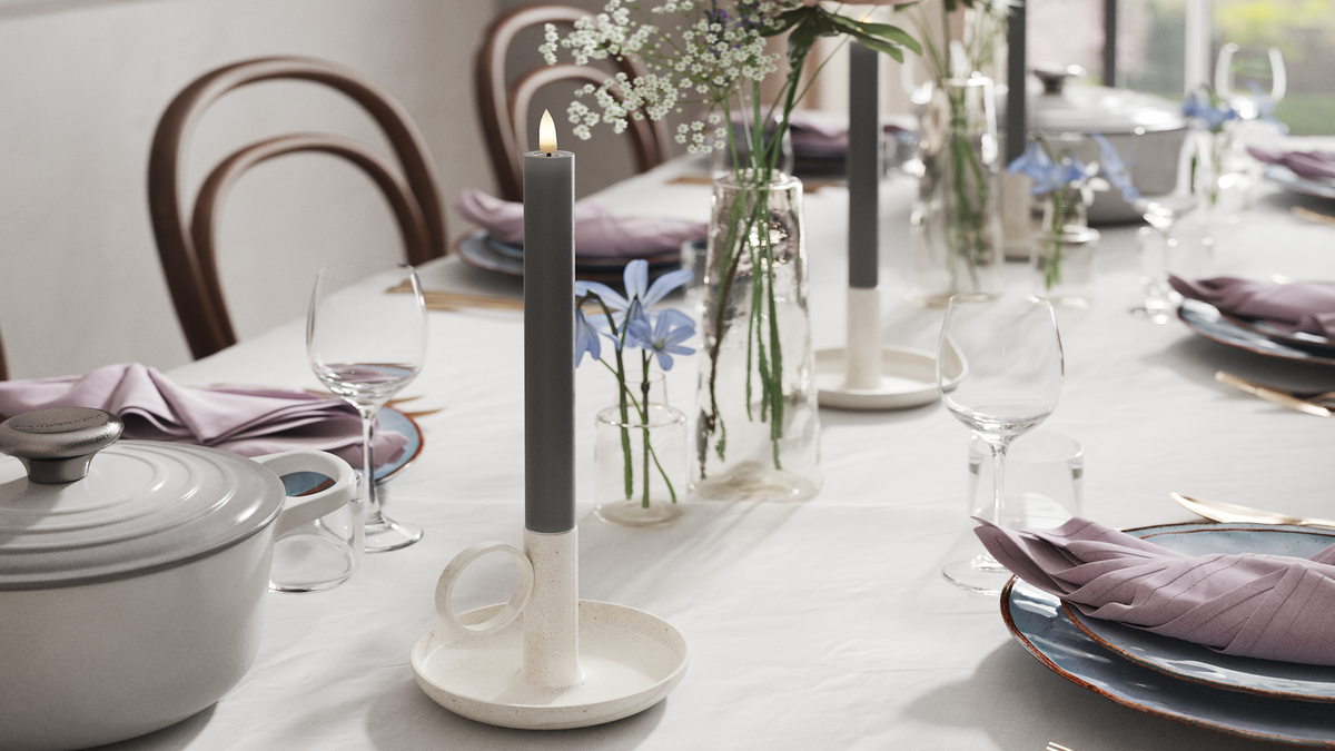 Natural faith LED Dinner candle With Wetlook ™ design