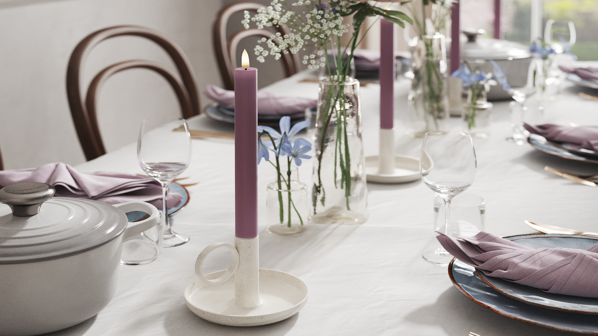 Natural faith LED Dinner candle With Wetlook ™ design