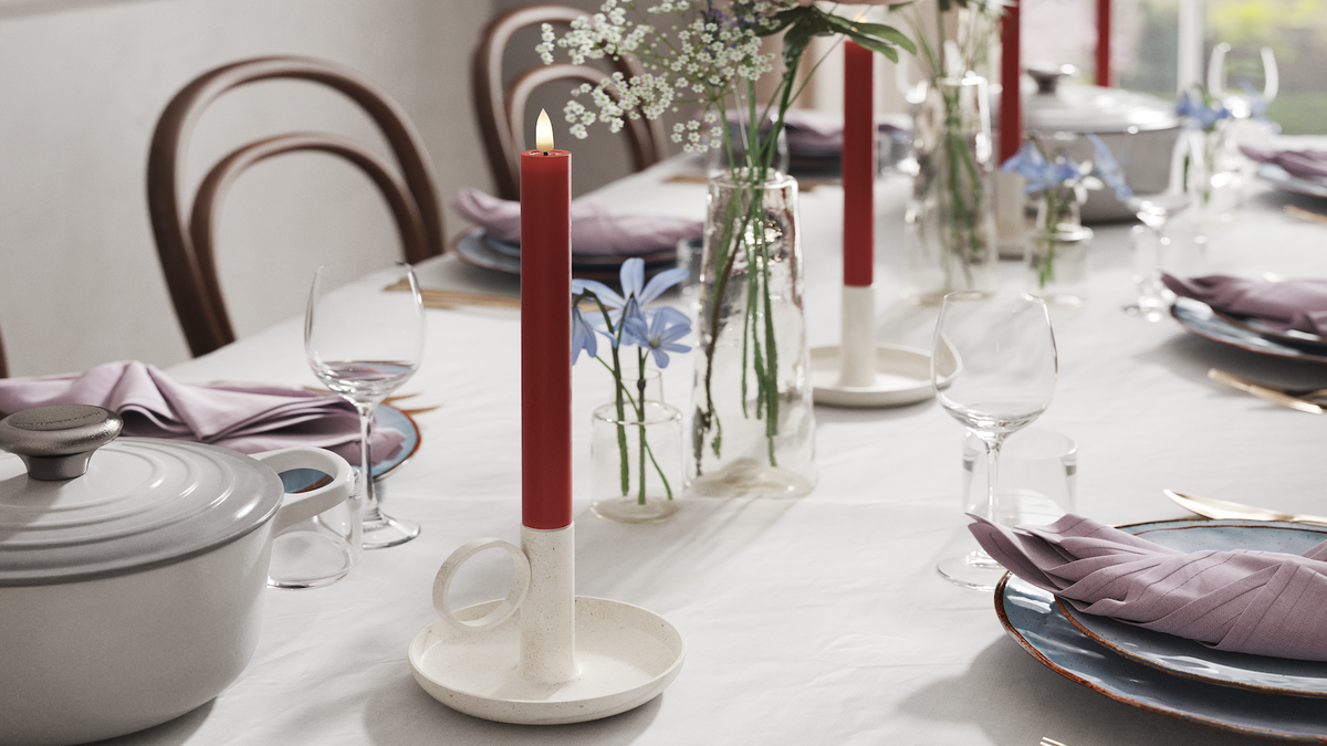 Natural faith LED Dinner candle With Wetlook ™ design