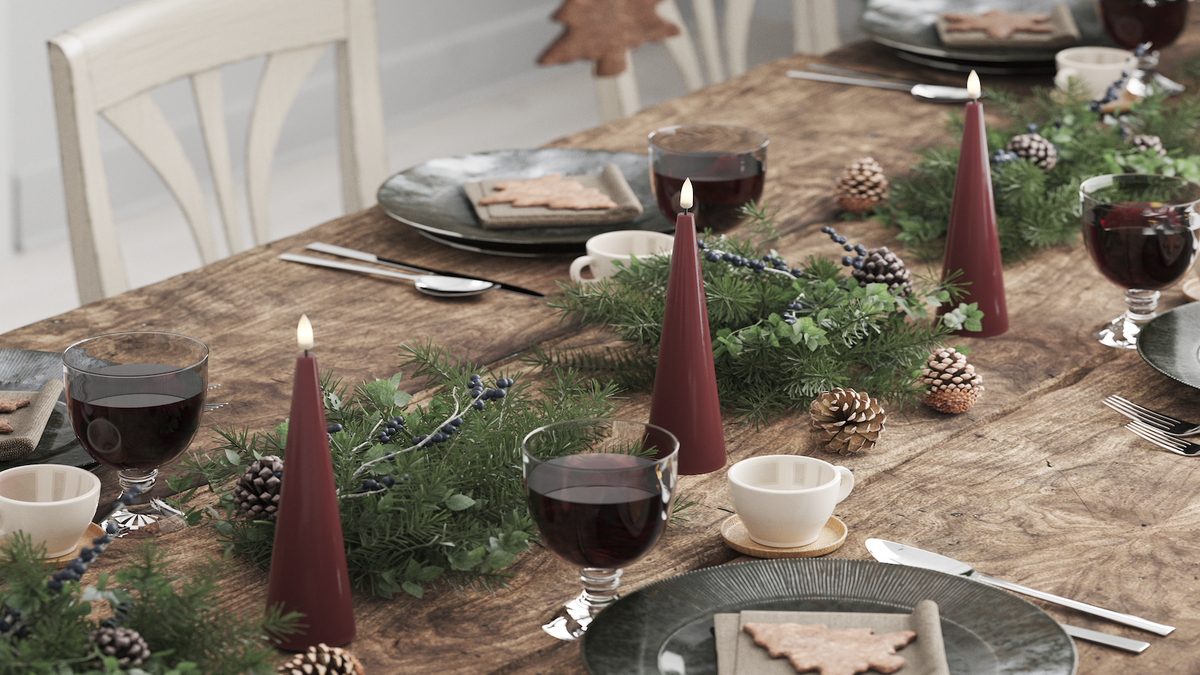 LED Cone candle With lifelike LED flame