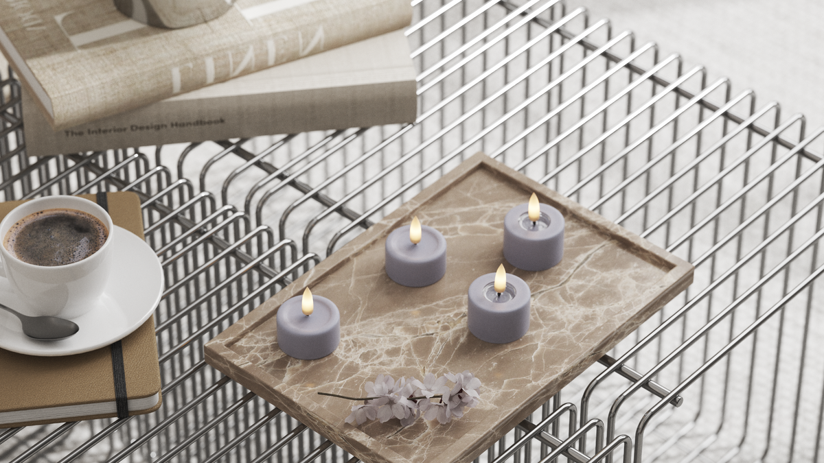 LED Jumbo Tealight candle With lifelike LED flame