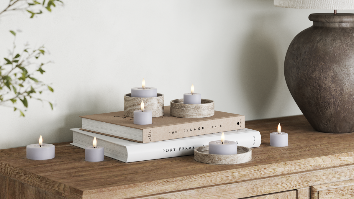 Natural faith LED Jumbo Tealight candle With Wetlook ™ design