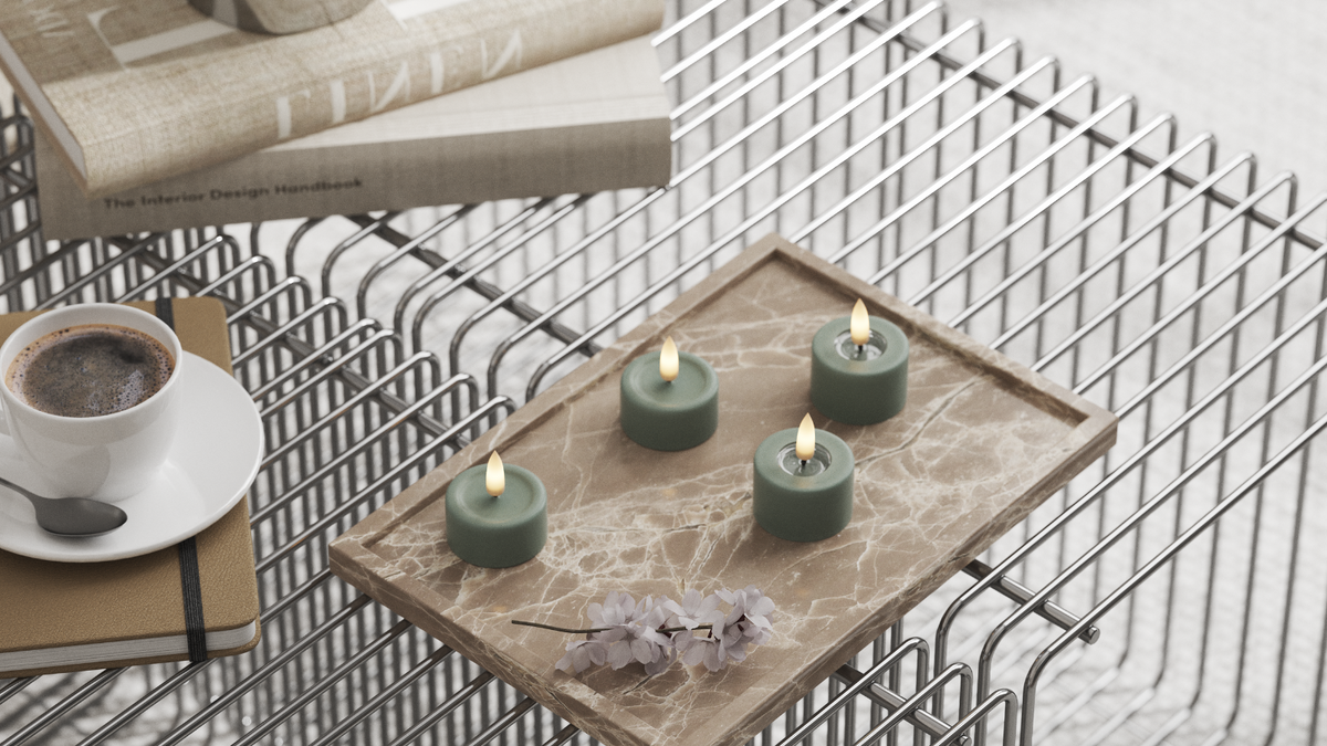 Natural faith LED Jumbo Tealight candle With Wetlook ™ design