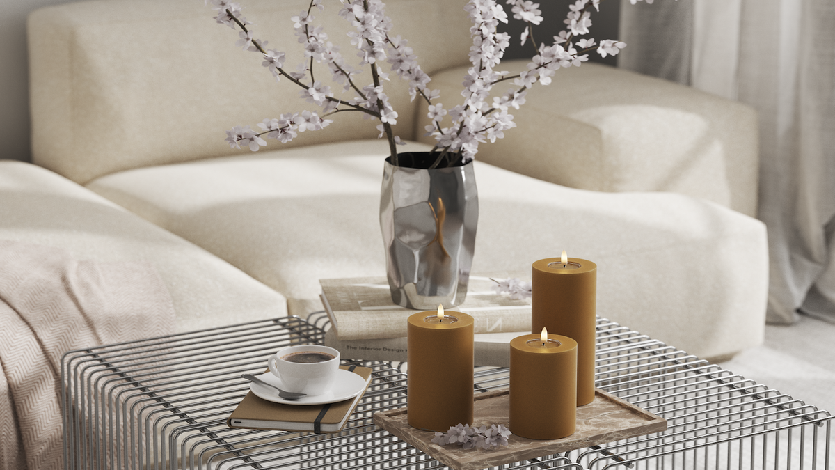 LED Pillar candle With lifelike LED flame