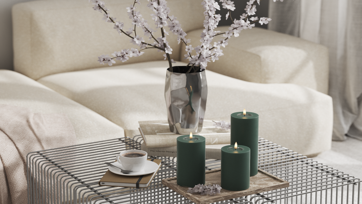 LED Pillar candle With lifelike LED flame