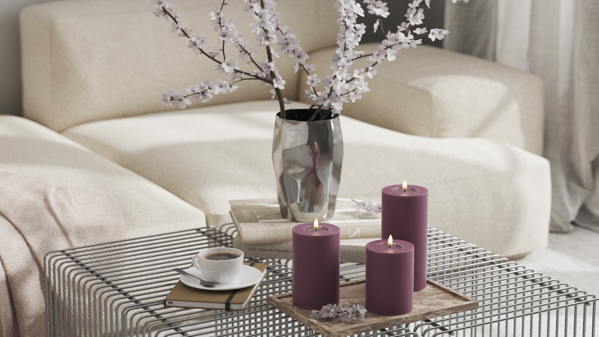 LED Pillar candle With lifelike LED flame