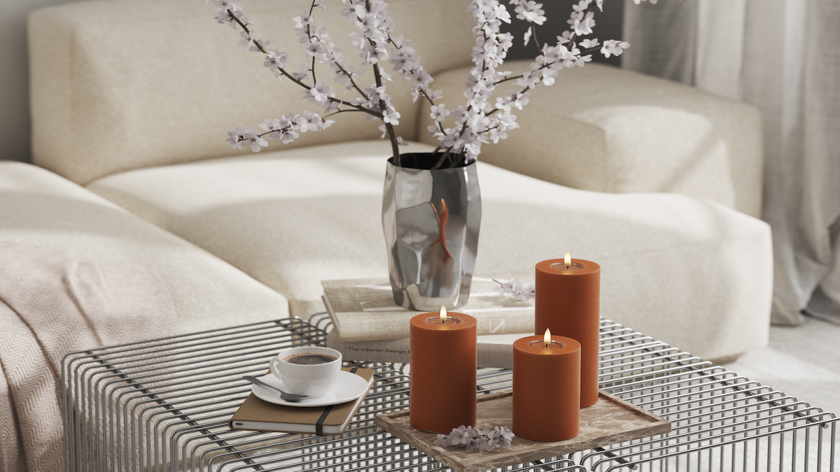 Practical timer function to your LED Pillar candle