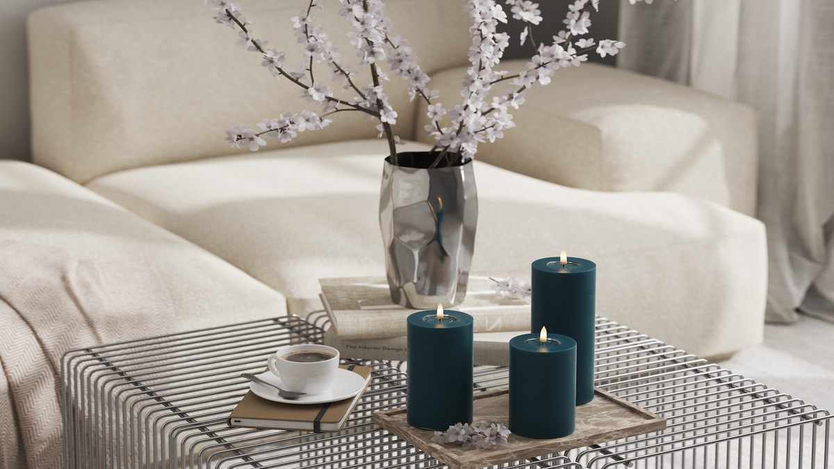 LED Pillar candle With lifelike LED flame