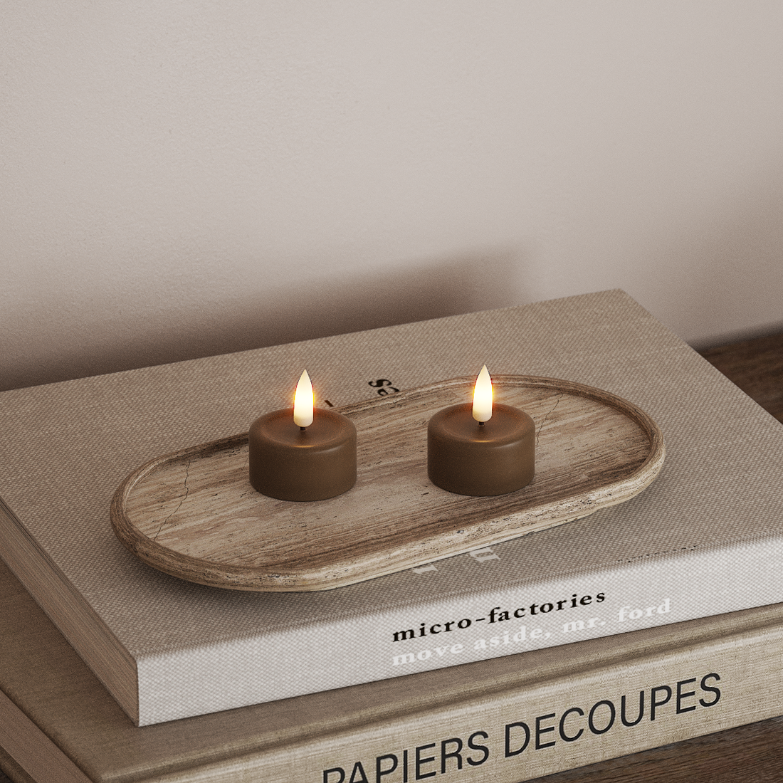 Deluxe Homeart LED Tealight candle 2 pieces Caramel LED Tealight candle 4