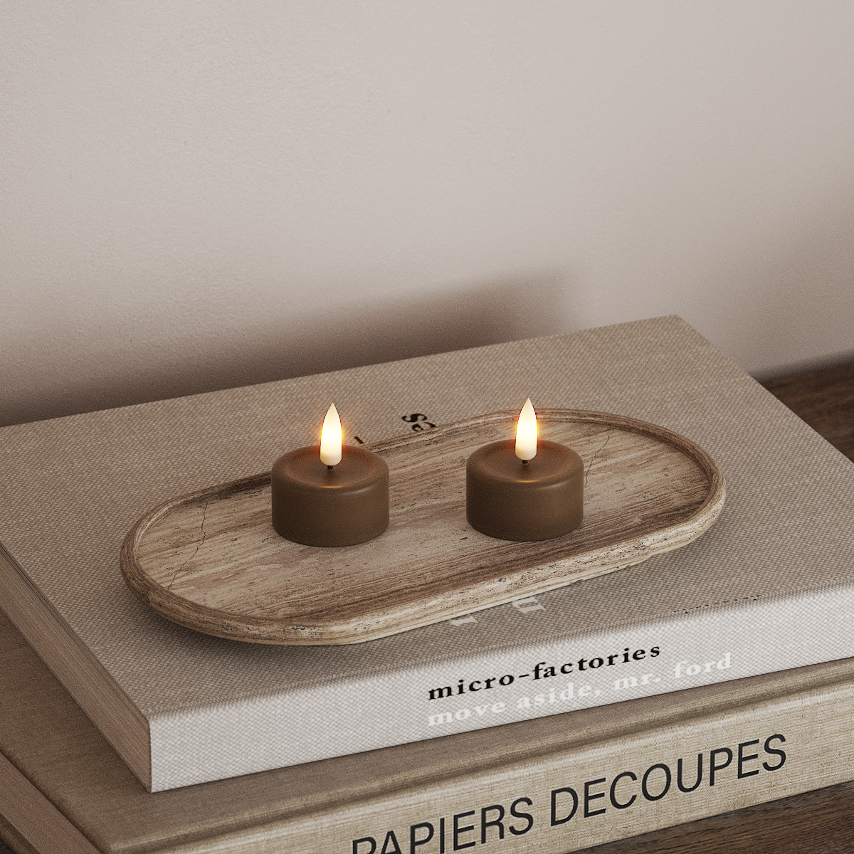 Deluxe Homeart LED Tealight candle 2 pieces Caramel LED Tealight candle 3