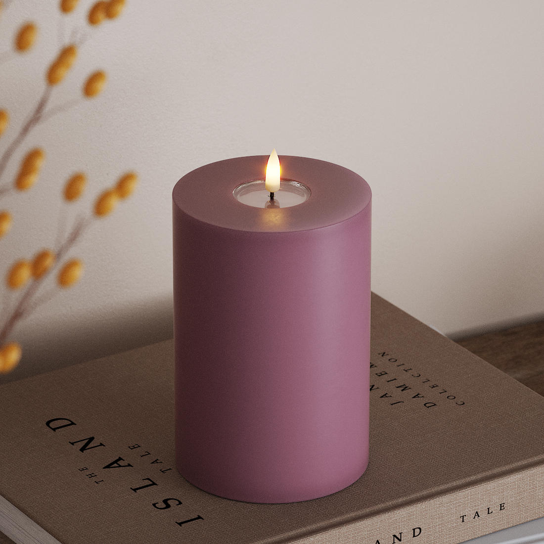 Deluxe Homeart LED blokové světlo Ø 10 x 15 cm Světle fialová LED blokové světlo 4