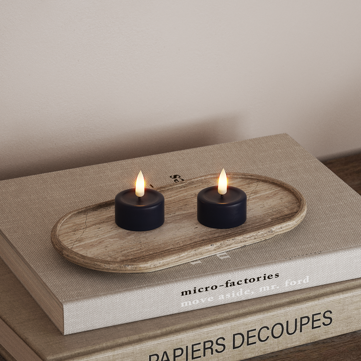 Deluxe Homeart LED Fyrfadslys 2 stk. Kongeblå LED fyrfadslys 3