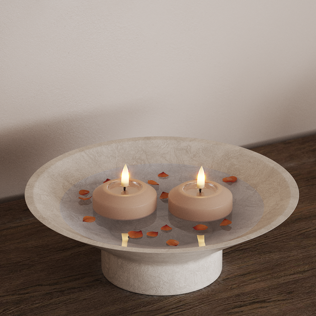 Deluxe Homeart LED Flydelys Ø 6,1 cm 2 stk Rose LED flydelys 4