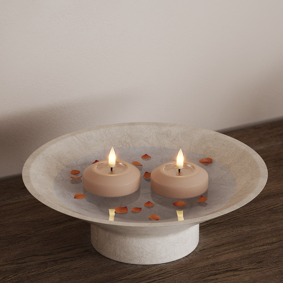 Deluxe Homeart LED Floating candle Ø 6.1 cm 2 pcs Pink LED Floating candle 3