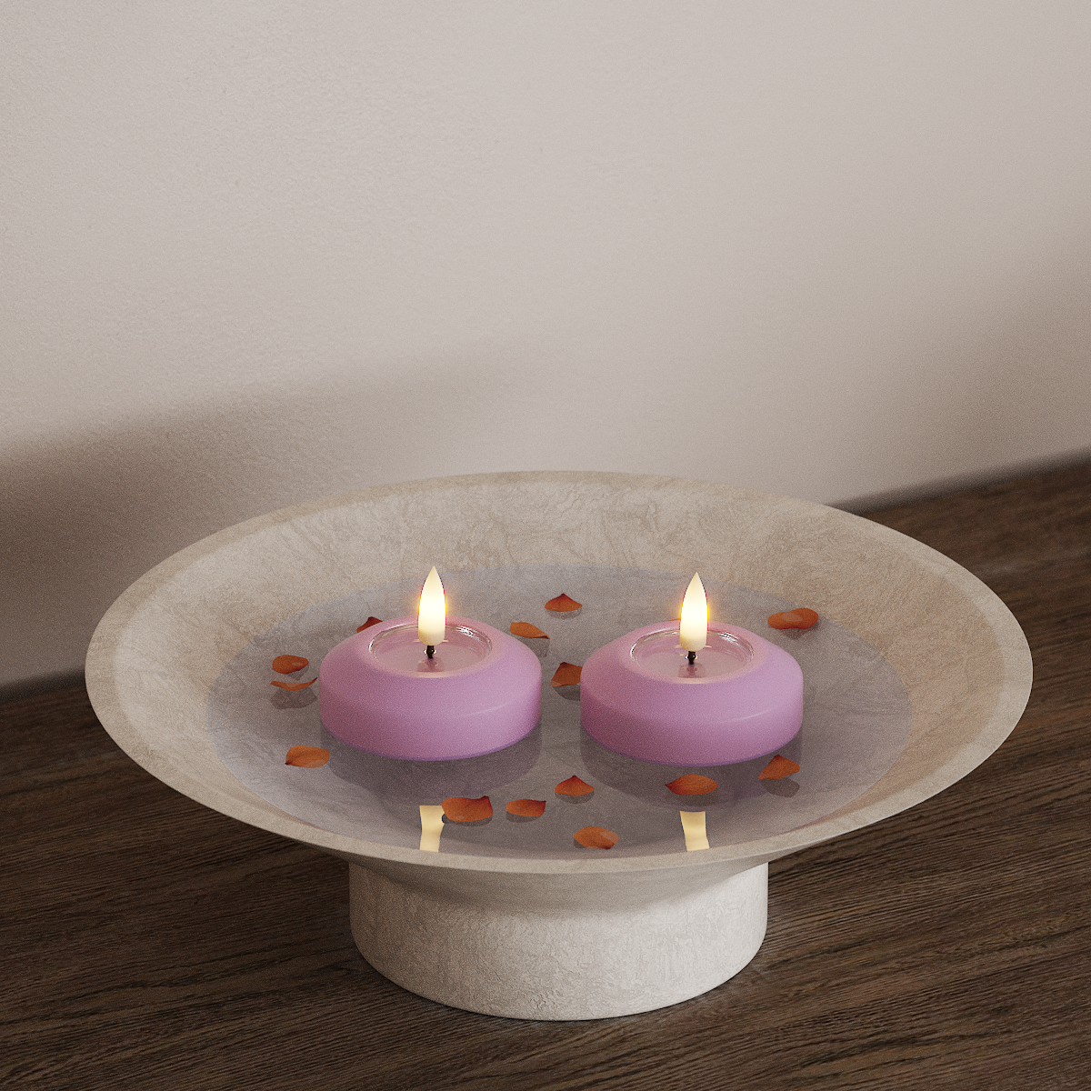 Deluxe Homeart LED Floating candle Ø 6.1 cm 2 pcs Lavender LED Floating candle 3