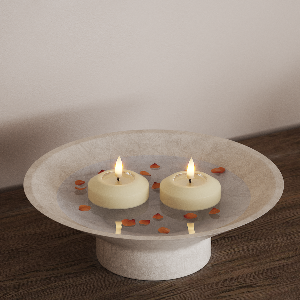 Deluxe Homeart LED Floating candle Ø 6.1 cm 2 pcs Cream LED Floating candle 3