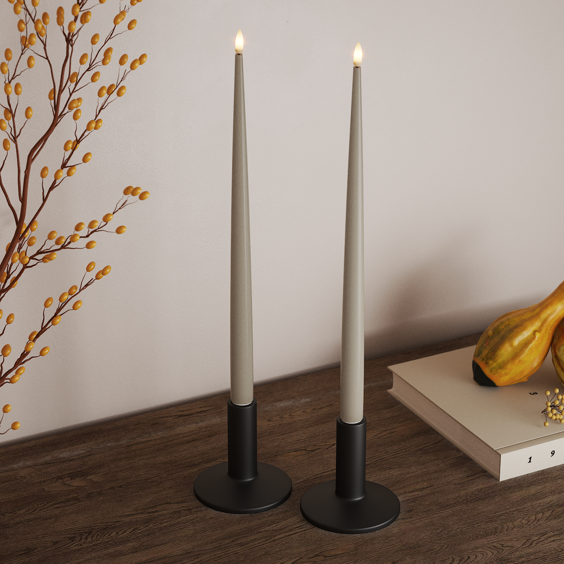 Deluxe Homeart LED Ljus Med Lack med Lack, 2 st 38 cm Sand LED Ljus Med Lack 4