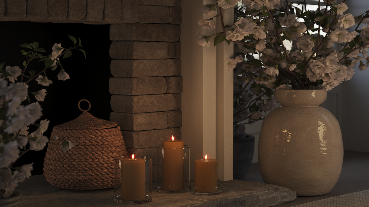 Practical timer function to your LED Pillar candle