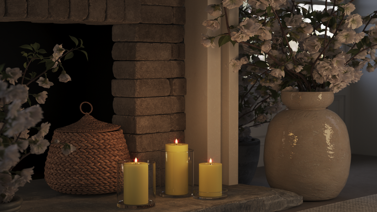 Naturlig tro LED Blockljus Med WetLook ™ -design