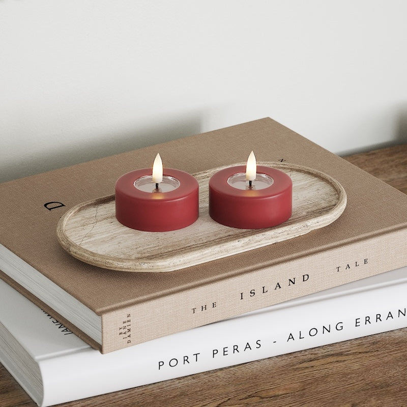 Deluxe Homeart LED Jumbo Tealight candle 2 pieces (Large) Cream