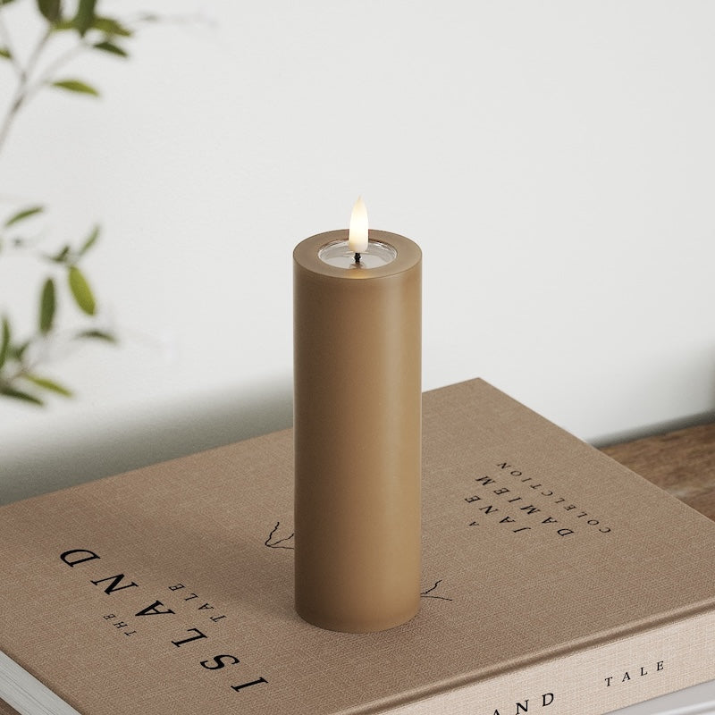 LED Pillar candle Ø 5 x 15 cm Caramel – DeluxeHomeartShop