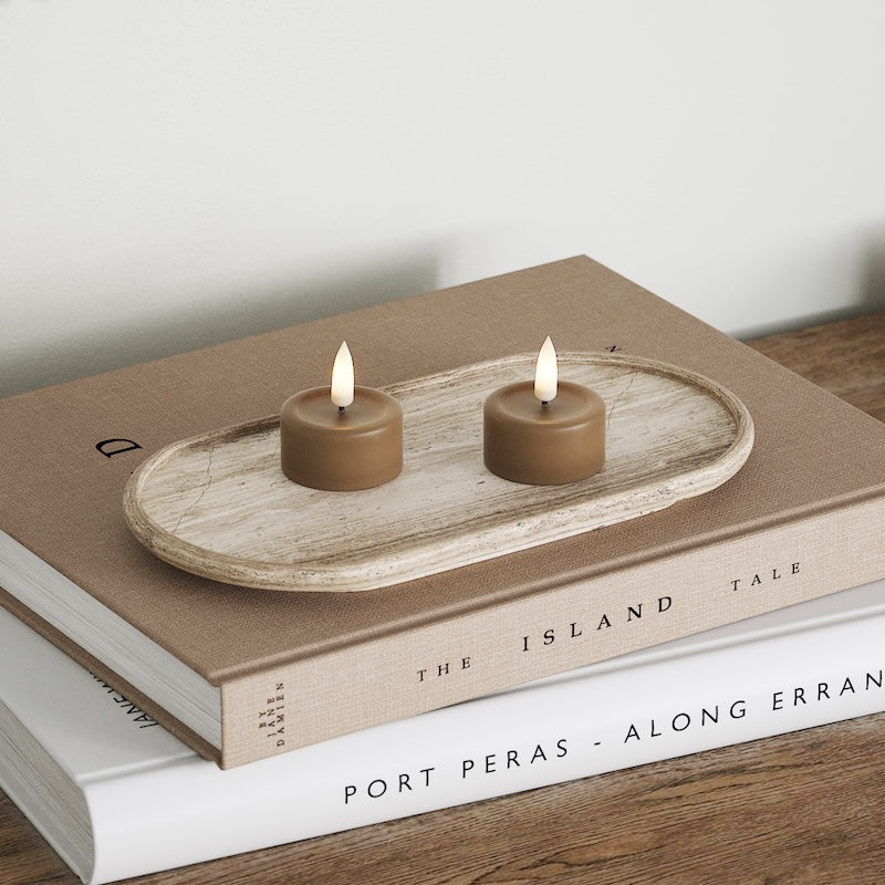 Deluxe Homeart LED Tealight candle 2 pieces Caramel